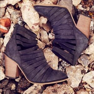 Free People Hybrid Strappy Leather Bootie